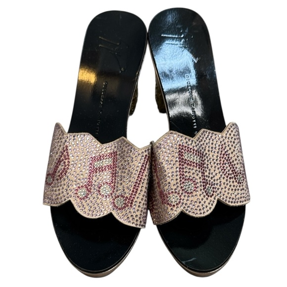 Giuseppe Zanotti Shoes - Giuseppe Zanotti | Rhinestone Musical Music Note Clog Heel Pumps Size EU 39